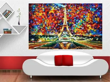 3d tapetai užsakymą foto tapetai kambarį freskos Paryžiaus Eifelio Bokštas spalvos tapybos sofa-lova, TV foną sienos 3d