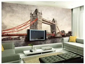 3d tapetai užsakymą freskos neaustinių Europos grand bridge, London tower bridge fono sienos 3d sienų sienų tapetai
