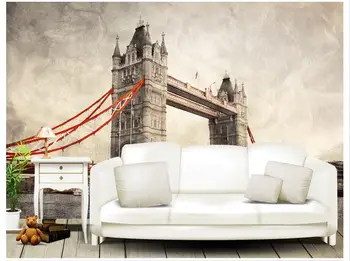 3d tapetai užsakymą freskos neaustinių Europos grand bridge, London tower bridge fono sienos 3d sienų sienų tapetai