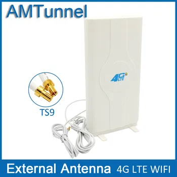3G 4G LTE Išorės Pulto Antena TS9 Jungtis ir 2 metrų kabelis 700-2600MHz 3G 4G maršrutizatorius Huawei modemas