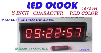 3inch 6digtis valandų,minučių ir sekundžių led laikrodis(HIT6-3R)