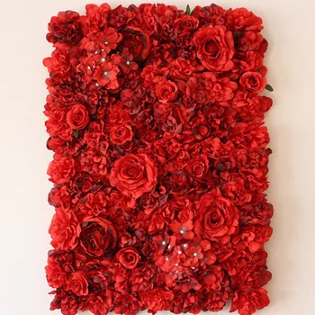 3M x 3M Max Vestuvių Gėlių Dekoracija Dirbtinis Raudona Gėlė, sienos Vestuvių Etape Apdaila