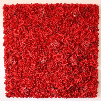 3M x 3M Max Vestuvių Gėlių Dekoracija Dirbtinis Raudona Gėlė, sienos Vestuvių Etape Apdaila