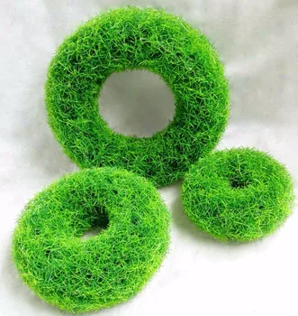 3pcs/set Green Dirbtinės Plastikinės Žolių Vainikas Hoopas Už Vestuves Home Office Viešbutis Apdaila
