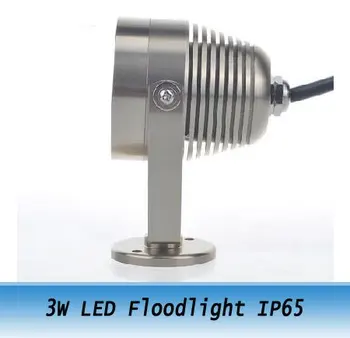 3W Nerūdijančio Plieno LED Potvynių Šviesos, IP65, AC 110-240V 10VNT Nemokamas pristatymas
