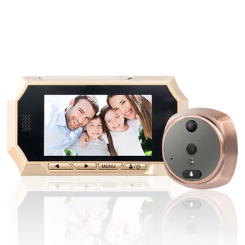 4.3 colių LCD Duris Telefono 160 Laipsnių HD Akutė Viewer Naktinio Matymo Skaitmeninis Doorbell Spalva IR Fotoaparato Automatinio Vaizdo Durų Žiedas