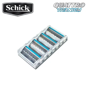 4 blades/Pack 2018 New Original Schick Quattro Titanium razor blade for man comfortable replacement Manual