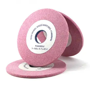 4 colių pjūklą šlifavimo ratas rožinė galandimo šlifavimo akmens Skersmuo 105, storis 4.7 skylę 22.3 mm Kinijos gamintojas PM0915