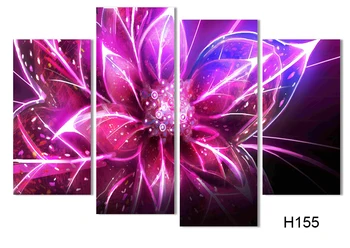 4 Gabalas Nemokamas Pristatymas Pigūs abstrakčiai Šiuolaikiškos Sienų Tapybos purpurinis rožinis gėlių Namų dekoro Paveikslų Tapyti ant Drobės Spausdina