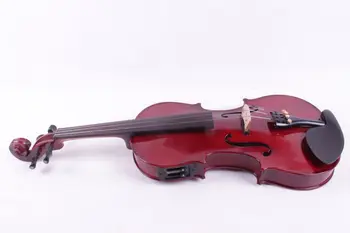4-String 4/4 Naujas Elektrinis Akustinis Smuikas tamsiai raudona spalva #1-2541#
