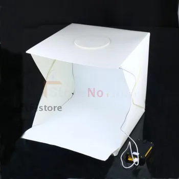 40cm Nešiojamas Sulankstomas Studija Difuzinis Minkštas Dėžutė Su LED Šviesos Fono Foto Studija langelį Didelis Dydžio DSLR Fotoaparatas