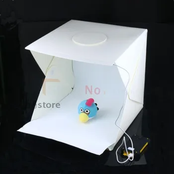 40cm Nešiojamas Sulankstomas Studija Difuzinis Minkštas Dėžutė Su LED Šviesos Fono Foto Studija langelį Didelis Dydžio DSLR Fotoaparatas