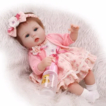 40cm Reborn Baby Soft Silikagelio Mergina Lėlės Nuraminti Tikroviška Kūdikių žaisti namuose žaislas, skirtas Vaikams Kalėdų, Gimtadienio Dovana