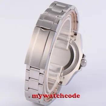 40mm bliger baltoji ryšys GMT Keramikos Bezel safyro stiklas, automatinė mens watch 191