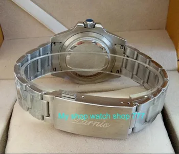 40mm PARNIS Azijos automatinis mechaninio judėjimo vyriški laikrodžiai Sapphire crystal keraminis Bezel Mechaniniai laikrodžiai 482a