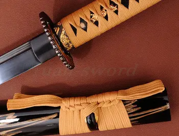 41'high kokybės japonų samurajų kardas katana juoda sulankstyti plieno full tang sharp