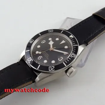 41mm corgeut sterilaus black dial Safyro Stiklas miyota automatinė mens Watch P72