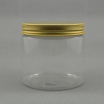 420G skaidrus PET kremas butelis,kosmetikos konteinerių,grietinėlės indelį,CosmeticJar su aukso dangčio vidinę dangčio įtraukti