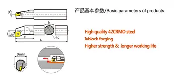 42CRMO plieno inblock kalimo staklės indeksas nuobodu baras S12M-SCLCR09 už CCMT09T3 įdėklai