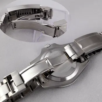 43mm bliger sterilūs dial šviesos black dial keramikos bezel sapphire kristalas automatinė mens watch P349
