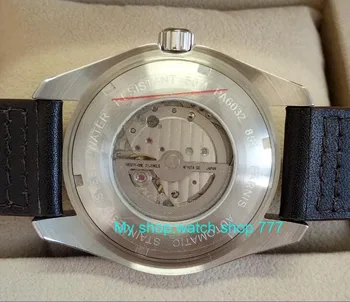 45mm Parnis Sapphire Kristalas Japonijos Automatinė Savarankiškai Vėjo Judėjimo Mechaniniai laikrodžiai Juodosios keramikos Bezel vyriški laikrodžiai a458