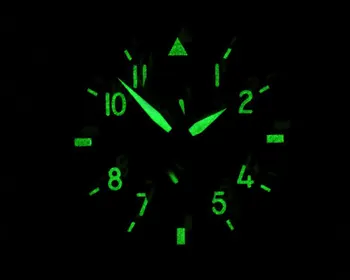 47mm parnis Black dial Kniedės Odinis Dirželis Galios Rezervo Chronograph Šviesos Ženklų Jūroje Kiras Mechaninė automatinė Mens Watch