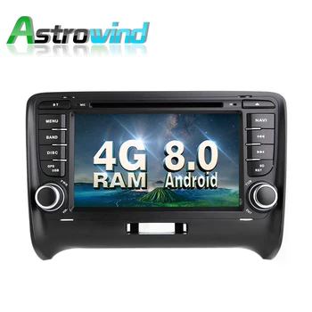 4G RAM Android 8.0 Automobilių GPS Navigacijos Sistema, DVD Grotuvas Radijas Audio Video Stereo Laikmenos, Skirtos Audi TT Paramos OBD2 DAB+ DVR PSSS