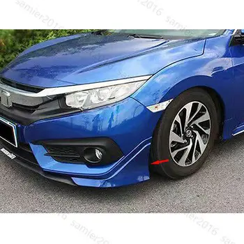 4pc Mėlyna Tinka Honda Civic 16-17 Priekyje & Galiniai Lūpų Bamperio Difuzorius Guard Dangtis