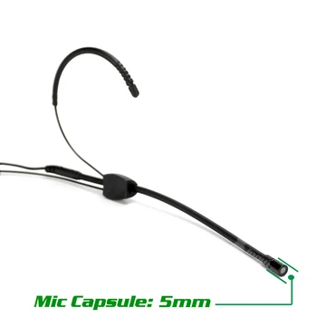 4Pcs 3.5 mm Lizdas, Stereo Varžtas Užraktas Galvos Montuojamas Dual Lankelis Mic Ausinės Mikrofonas Wirless Bodypack Siųstuvas EW352 EW172