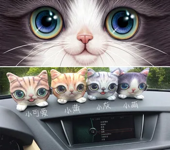 4pcs 3D atspausdintas katė automobilių stiliaus apdaila,šalies naudai dovana mergaitė berniukas draugui funny cat pliušinis šuniukas gyvūnų ornamentu vaikai