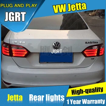 4PCS Automobilių Stilius VW Jetta Užpakaliniai Žibintai 2011-m. Jetta LED Uodega Lempos+Posūkio Signalo+Stabdžiu+Atvirkštinės LED šviesos
