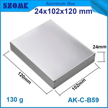 4pcs/daug populiariausi aliuminio extrusive talpyklos 24x102x120 mm, sidabro spalva made in chaina dėl pcb dydis 23.5x97.6mm