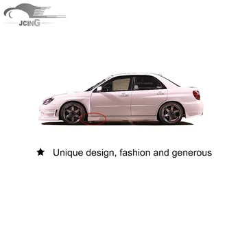 4Pcs/Set Priekiniai Galiniai slenksciai Skaldymo Prijuostės Už Subaru Impreza 7 MK7 WRX (2002-2007 M.) PU Juoda Unpainted Kamieno Apdaila Lipdukas