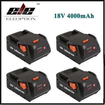 4x New Eleoption 4000mAh 18V Li-ion Rechargeable Power Tool Battery for RIDGID R840083 R840085 R840086 R840087 Series AEG Series