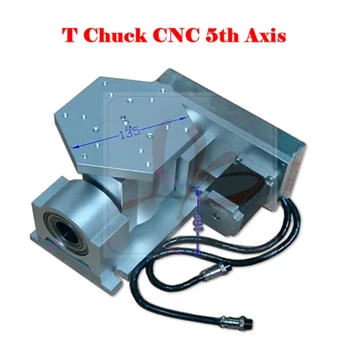 5 ašių CNC A aixs, Pasukimo ašis ) T chuck tipo frezavimo staklės cnc router