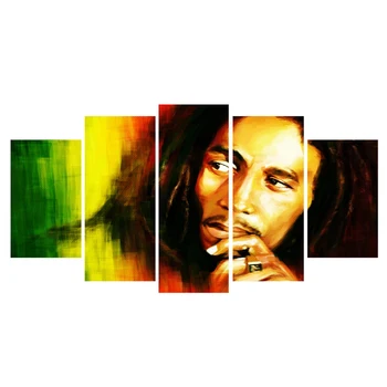 5 gabalas, drobė meno, Bob Marley pirmojo plakato ir spausdina drobė meno, modulinės tapybos namo sienos žaidimai iliustracijų, plakatų portretas