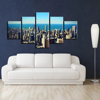 5 Panels Picture City HD night scene series Canvas Print Painting Artwork Wall Art Canvas painting /XC-city-95