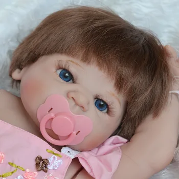 50-55cm Full Silikono Reborn Baby Lėlės, Žaislai Mergaitėms, Rankų darbo Atgimsta Tikroviška Bebe Vaikų Mados Dovanos Bonecas