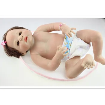 50 CM Silikono Reborn Baby Doll Švietimo Žaislai, Vaikų Gimtadienio Dovana,Ryškus Boncas Atgimsta Lėlės, Žaislai Vaikams Brinquedos