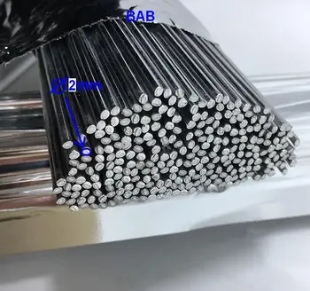 50 VNT 2mm*50cm žemos temperatūros aliuminio suvirinimo strypas srauto miltelinė viela / žemos temperatūros srautu core aliuminio elektrodą (be fliuso)