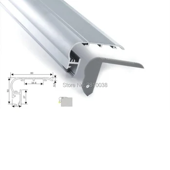 50 X 1M Rinkiniai/Daug laiptų pakopa aliuminio led kanalo ir laiptai, aliuminio profilio šviesos namų kopėčių lempos