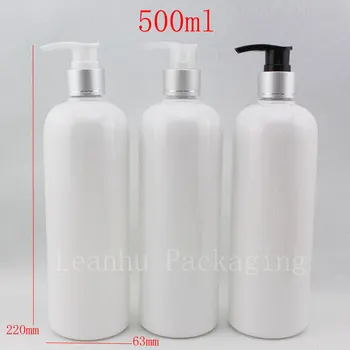 500ml X 12 tuščia skystas muilas siurblys kosmetikos baltos spalvos buteliai ,500g aliuminio šampūno dozatorius siurblio konteinerio losjonas