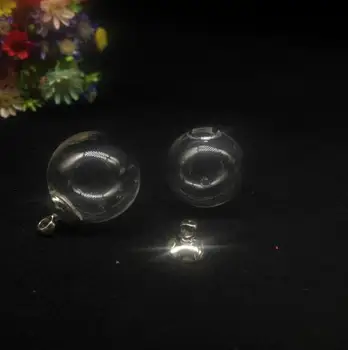 500pcs 18mm mini pasaulyje apranga 5mm tuščiaviduris burbulas dome padengti, norinčių butelis stiklainius ekranas apvalus kamuolys orbs žavesio buteliuką unisex pakabukas