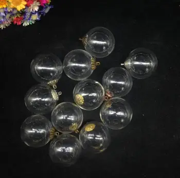 500pcs 25mm, skaidraus stiklo pasaulyje burbulas su karoliukais bžūp nustatyti, stiklo buteliukas pakabukas priedai 