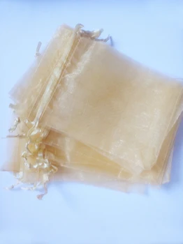 500pcs aukso organza dovanų maišeliai 10x15cm šalies krepšiai moterų atveju wed Raišteliu maišelį Papuošalai Ekranas Maišelis Maišelis 