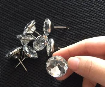 500Pcs Diamond Diamante Kristalų Apdaila mygtukai nagai Headboards sofa-lova, kėdė, kėdės Diamante Sienų Dekoras Mygtukai Nagai