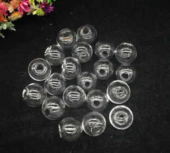 500pcs kaip 14mm Stiklo pasaulyje kamuolys burbulas stiklo buteliukai pakabukas papuošalai 
