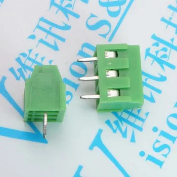 500pcs/lot PCB Screw Terminal Block Connector KF128-3P pitch:5.0MM/0.2inch Green 5mm KF128 3Pins