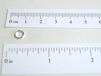 500pcs Šuolis Žiedai apvalios blizgios sidabro spalva, žalvario, 6mm (Nikelio Nemokamai)