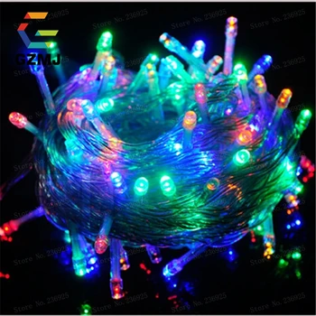 50M 400 LED String Pasakų AC220V Šviesos Vandeniui Lauko Spalvinga Led Kalėdos Kalėdų Šviesos Vestuvių Kalėdų Vakarėlį Atostogų